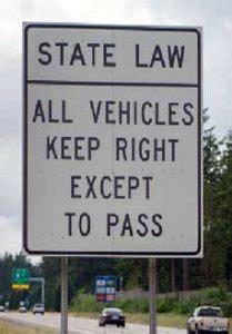 When is it legal to drive in passing lane in Colorado?